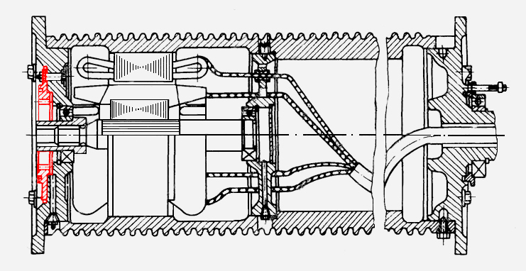 Схема расположения венца зубчатого 108-9 в мотор-барабане
